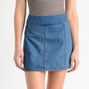 Free People Denim Jean Mini Skirt